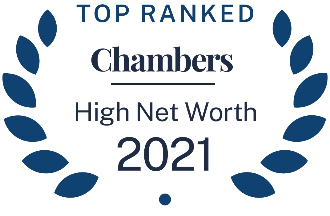 Chambers 2021 top ranked high net worth logo recognizing Pierce Atwood trusts and estates practice