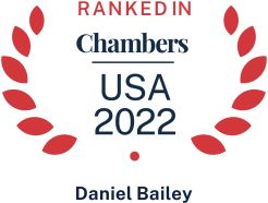 Chambers USA 2022 logo recognizing Pierce Atwood real estate and land use attorney Daniel Bailey