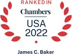 Chambers USA 2022 logo recognizing Pierce Atwood corporate and commercial law attorney James Baker