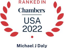 Chambers USA 2022 logo recognizing Pierce Atwood commercial litigation attorney Michael Daly