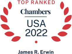 Chambers USA 2022 logo recognizing Pierce Atwood labor and employment attorney James Erwin