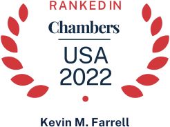 Chambers USA 2022 logo recognizing Pierce Atwood intellectual property attorney Kevin Farrell