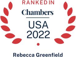 Chambers USA 2022 logo recognizing Pierce Atwood real estate attorney Rebecca Greenfield