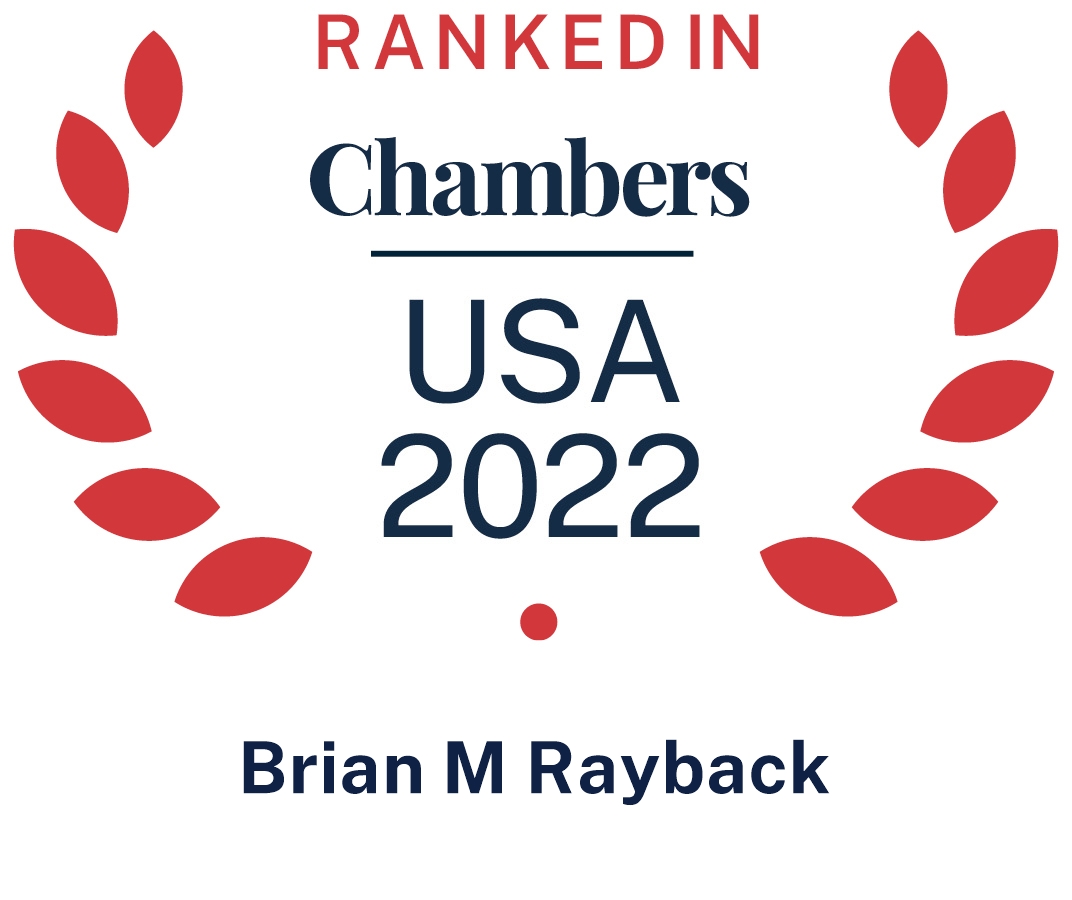 Chambers USA 2022 logo recognizing Pierce Atwood environmental attorney Brian Rayback