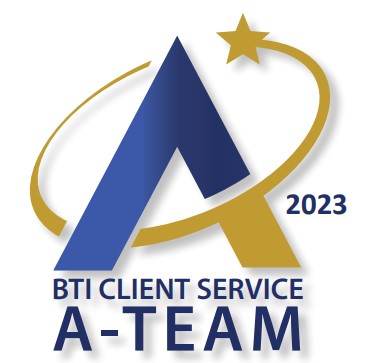 2023 BTI Client Service A-Team Logo