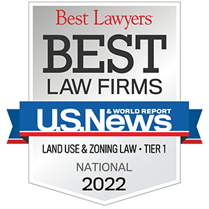 Logo of 2022 Best Lawyers U.S. National, Best Law Firms in Land use and zoning law Tier 1
